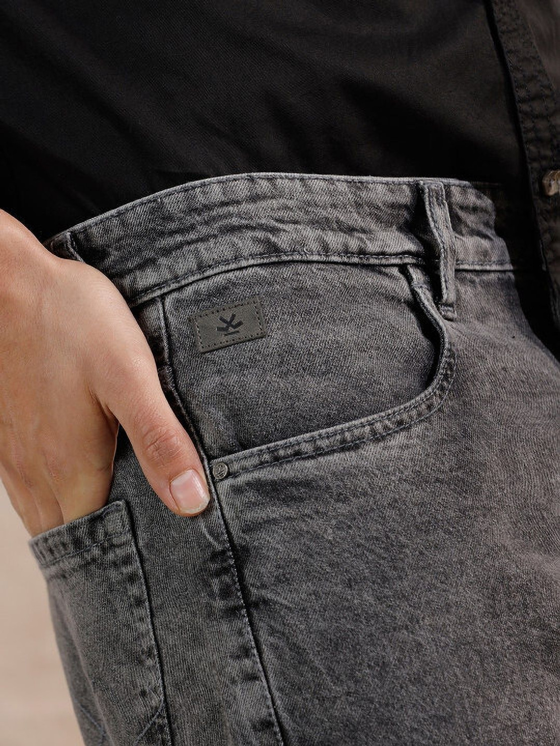 Image of 7 CUTS Straight Fit Men Grey Jeans