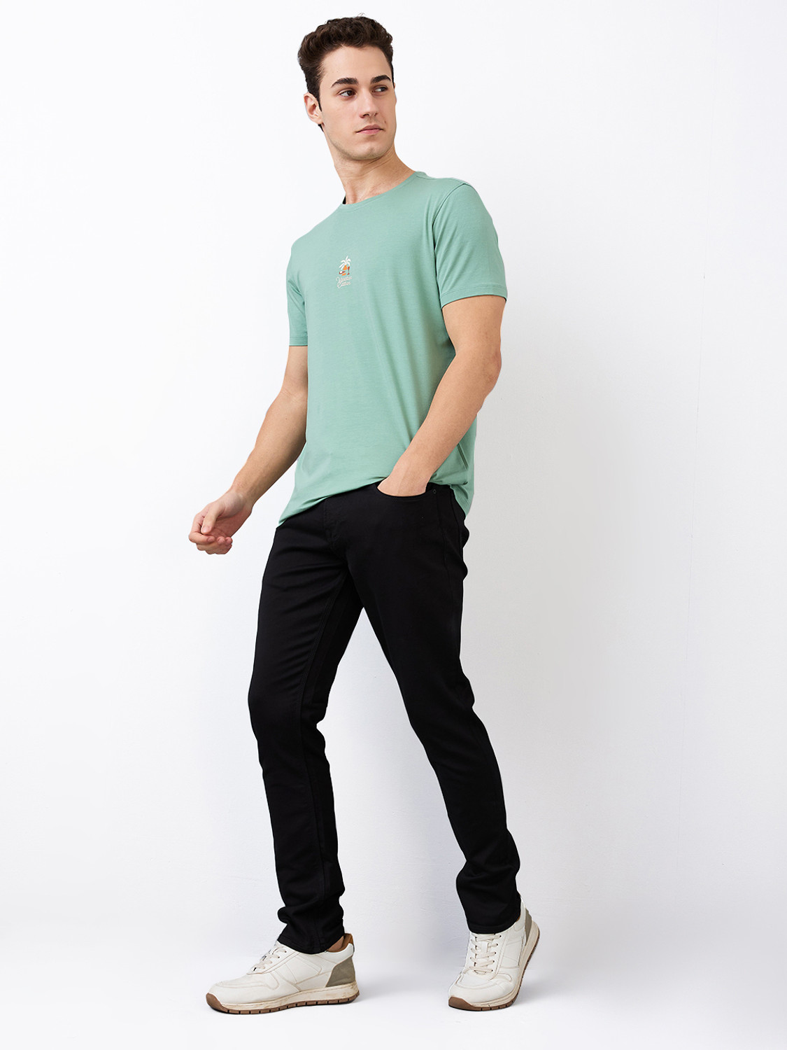Image of Spykar Slim Men Black Jeans