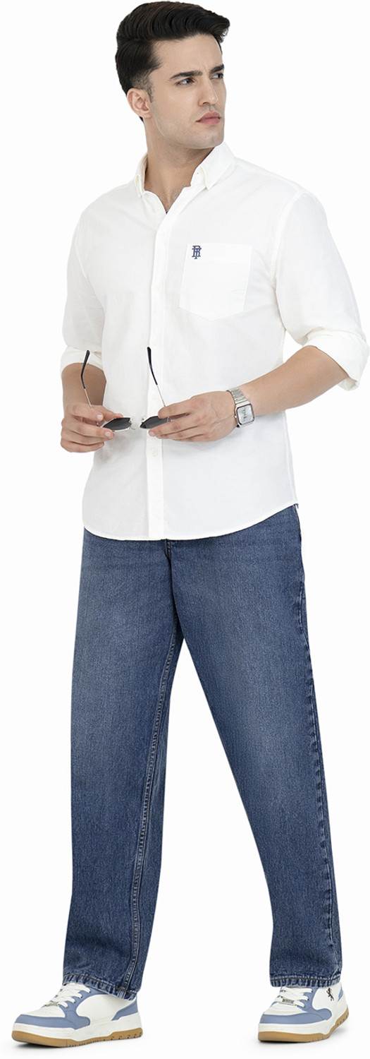 Image of RED TAPE Loose Fit Men Blue Jeans