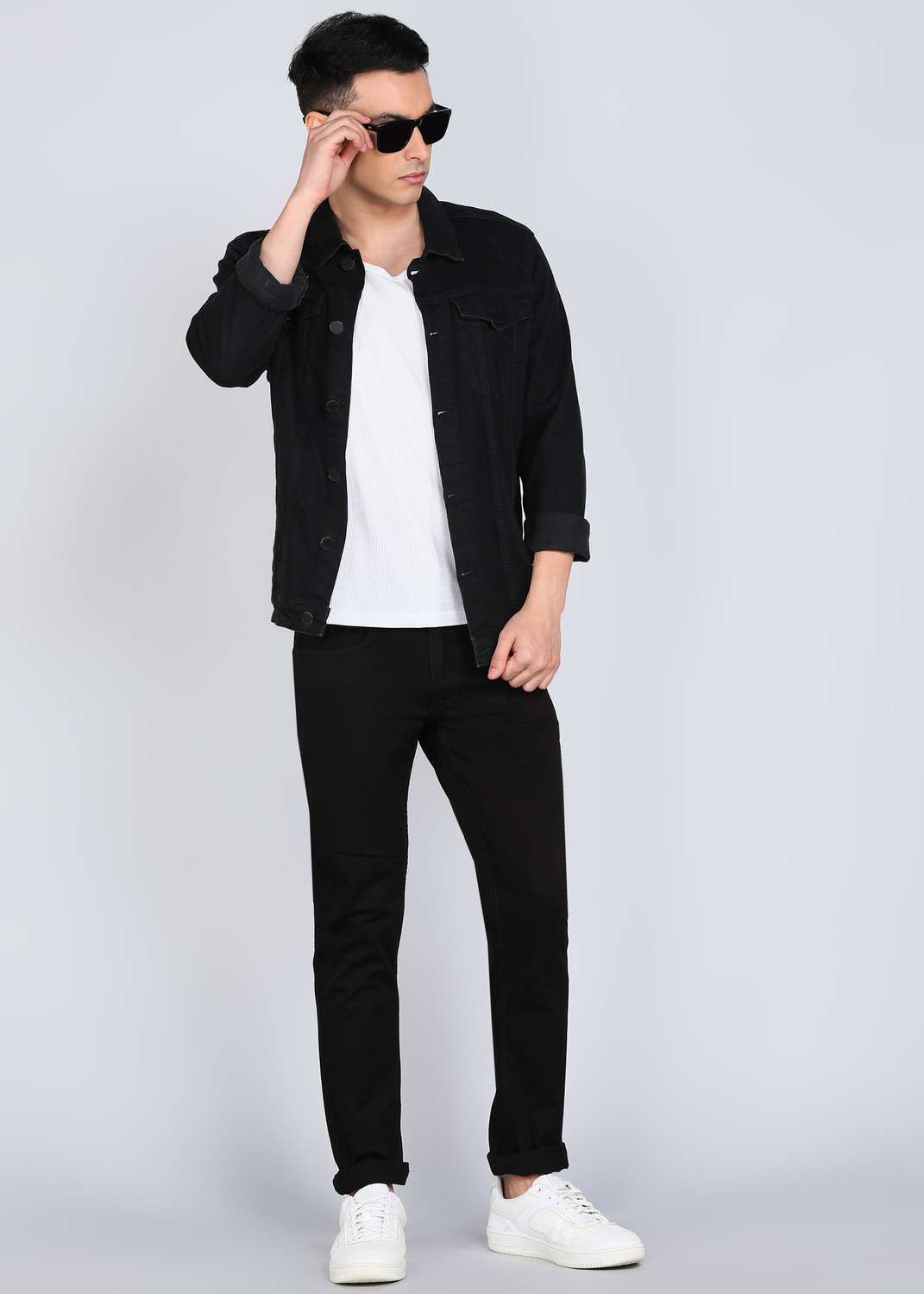 Image of PETER ENGLAND Regular Men Black Jeans
