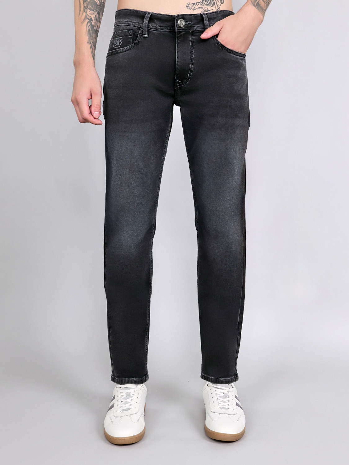 Image of MONTE CARLO Regular Men Grey Jeans