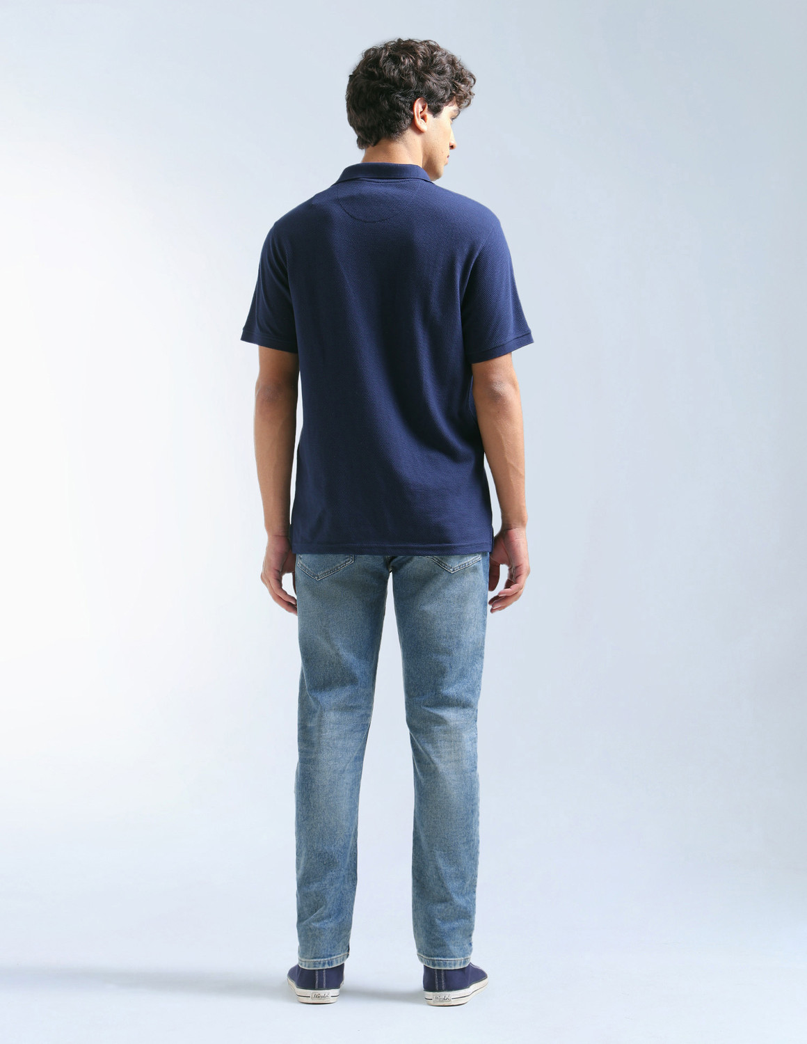Image of FLYING MACHINE Tapered Fit Men Blue Jeans