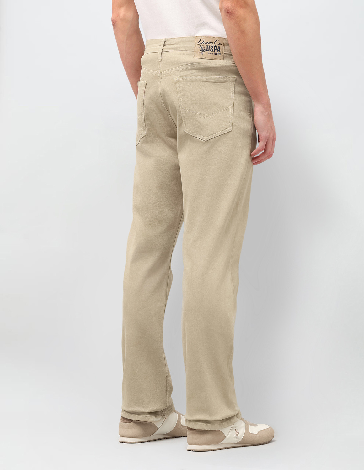 Image of U.S. Polo Assn. Denim Co. Boot-Leg Men Beige Jeans