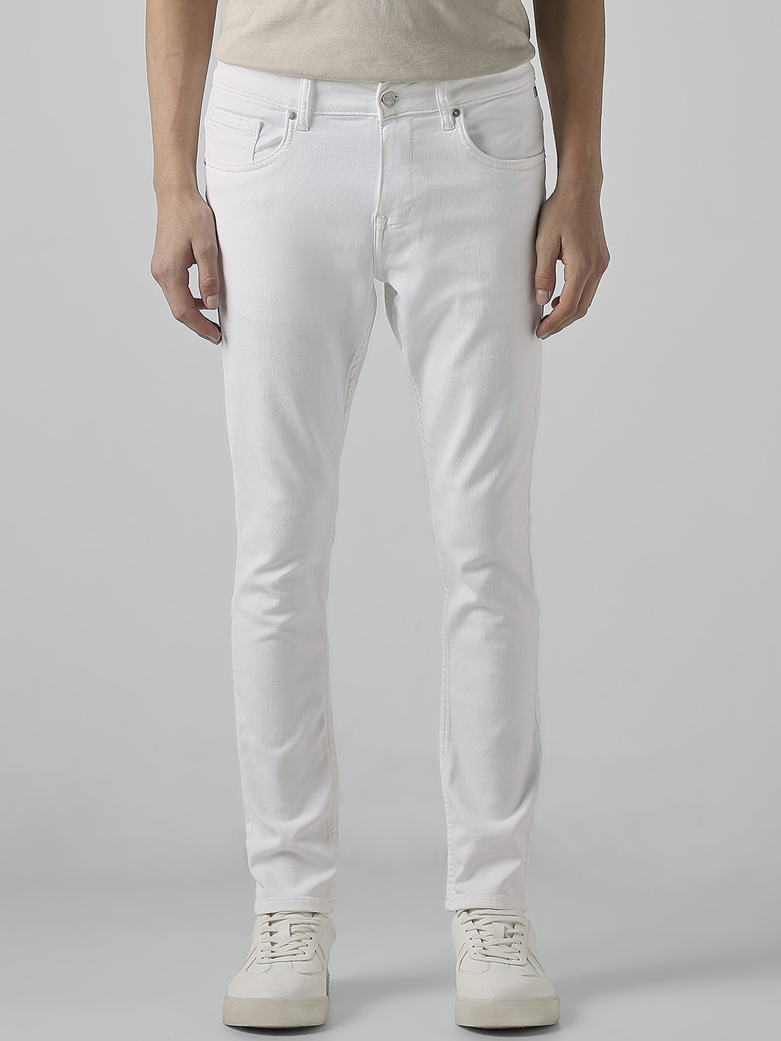Image of MUFTI Skinny Men White Jeans