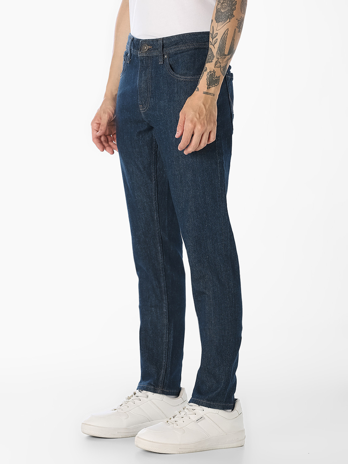 Image of JACK & JONES Slim Men Dark Blue Jeans