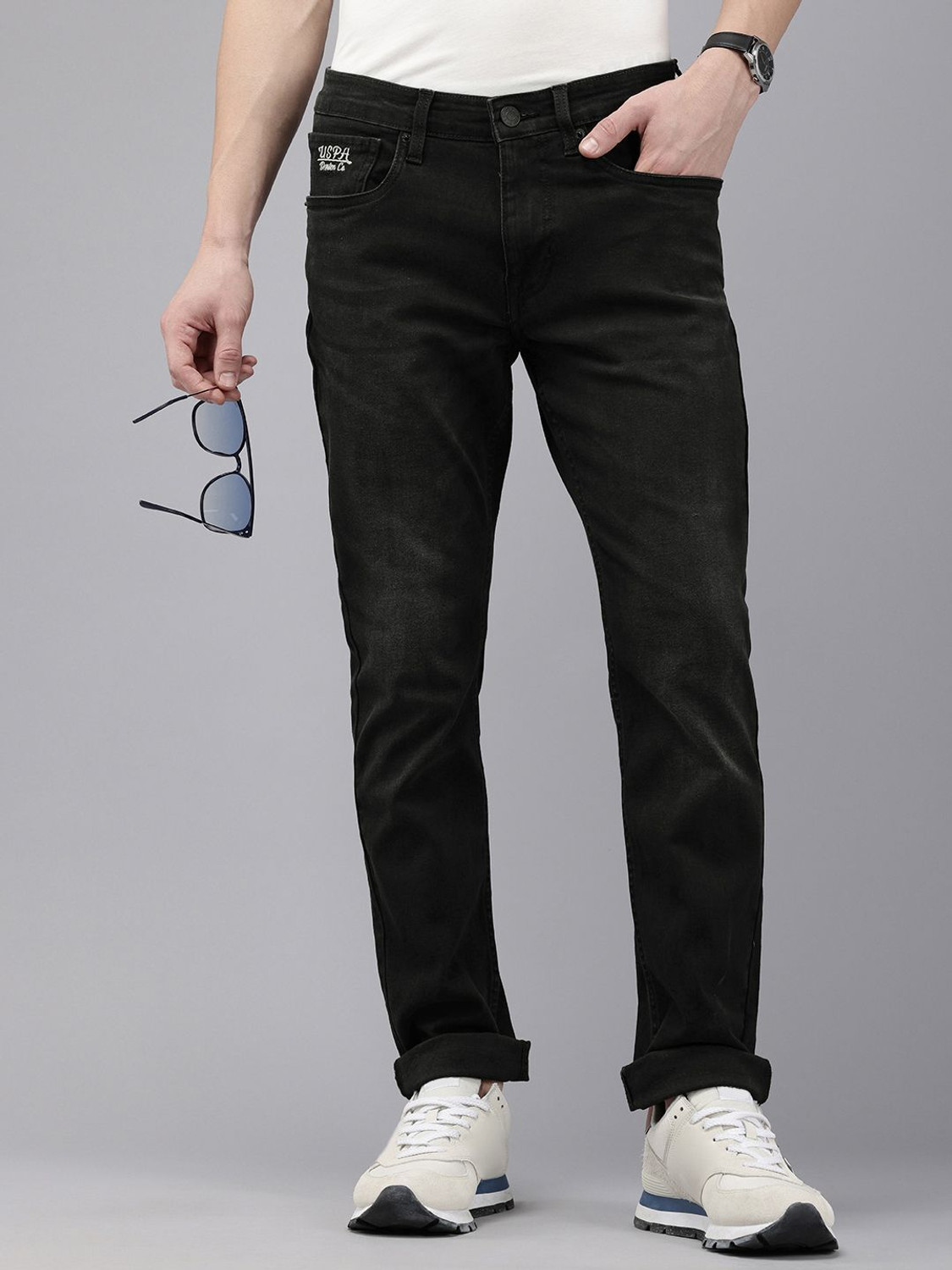 Image of U.S. POLO ASSN. Slim Men Black Jeans