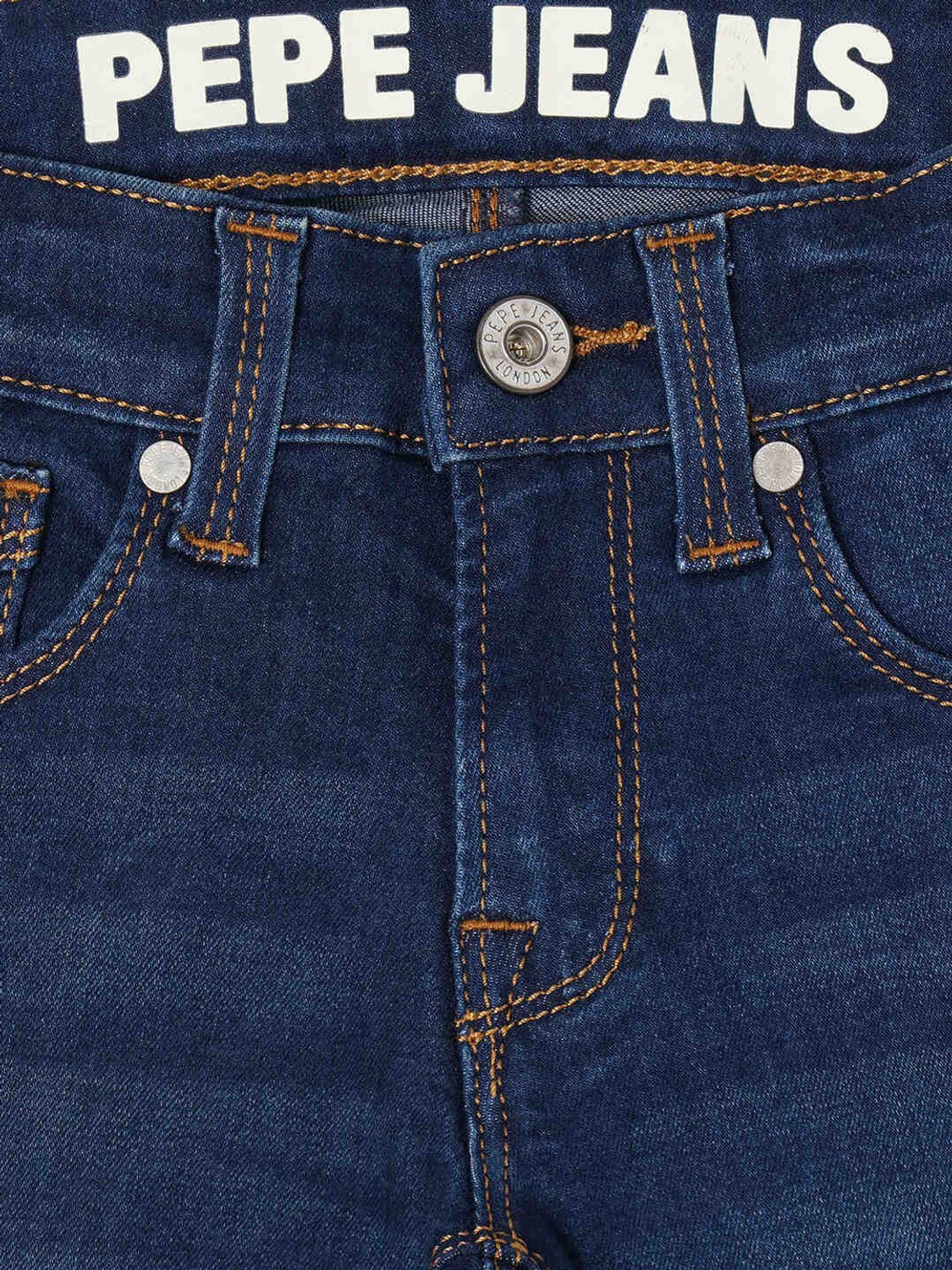 Image of Pepe Jeans Boys Slim Mid Rise Blue Jeans