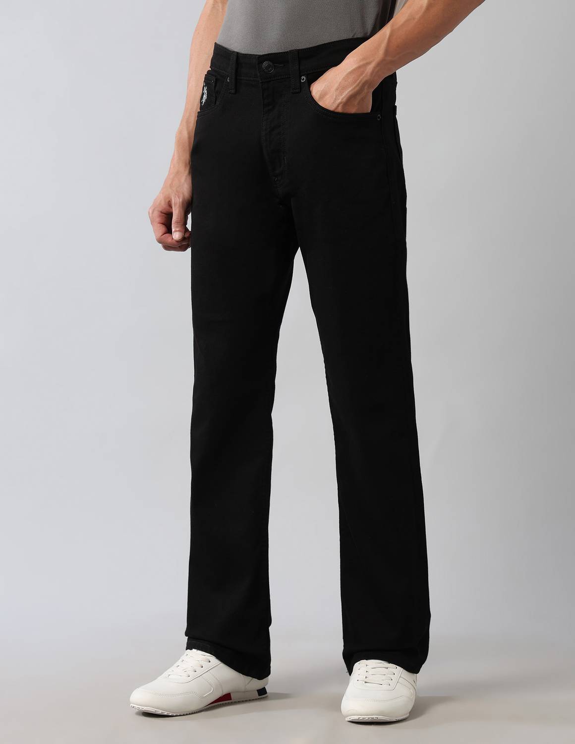 U.S. Polo Assn. Denim Co. Boot-Leg Men Black Jeans - Image 2