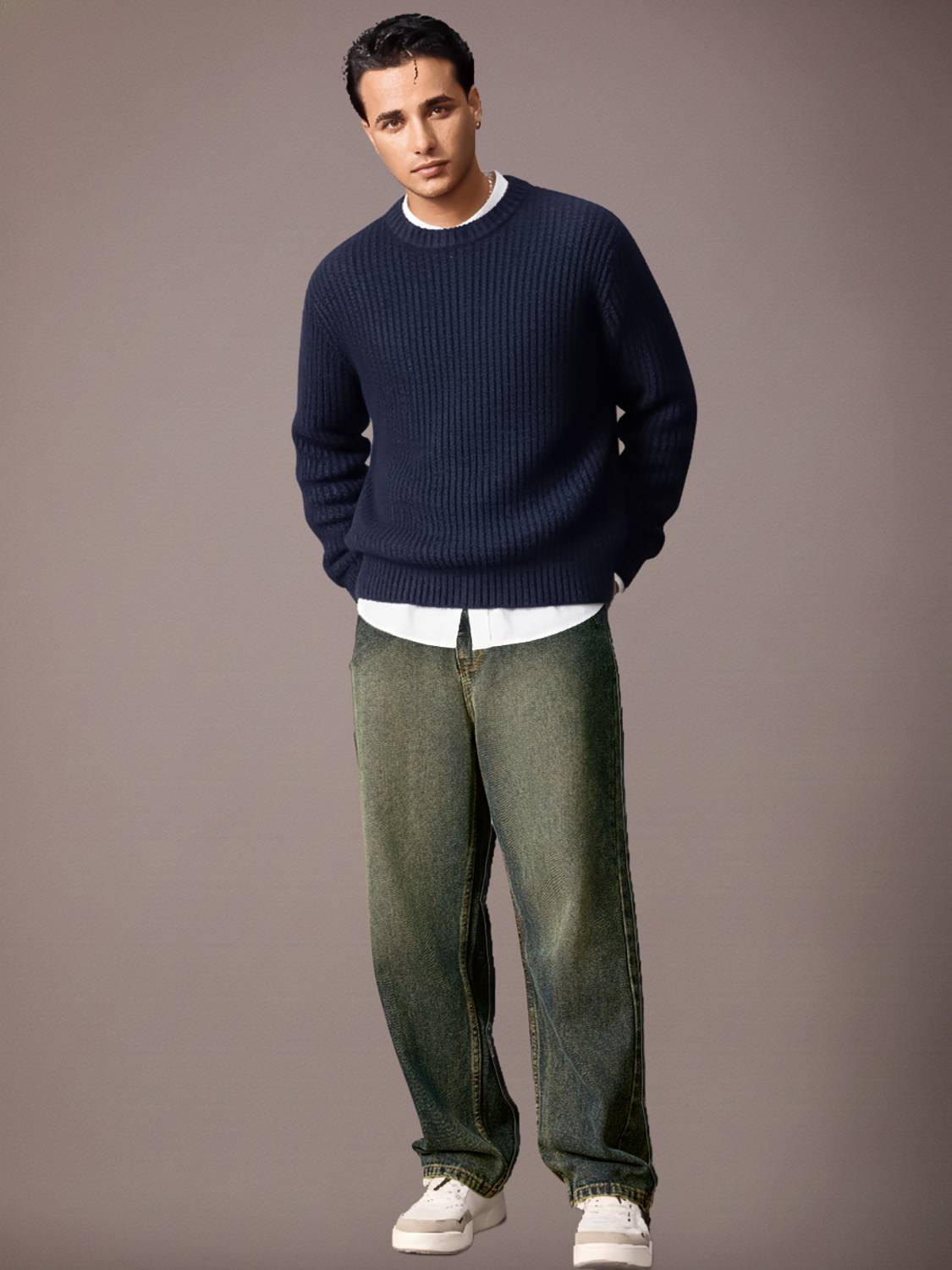 Urbano Fashion Loose Fit Men Green Jeans