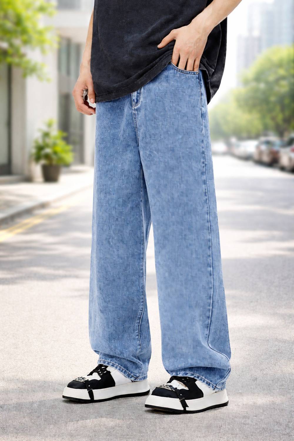 LittleRippers Loose Fit Boys Light Blue Jeans