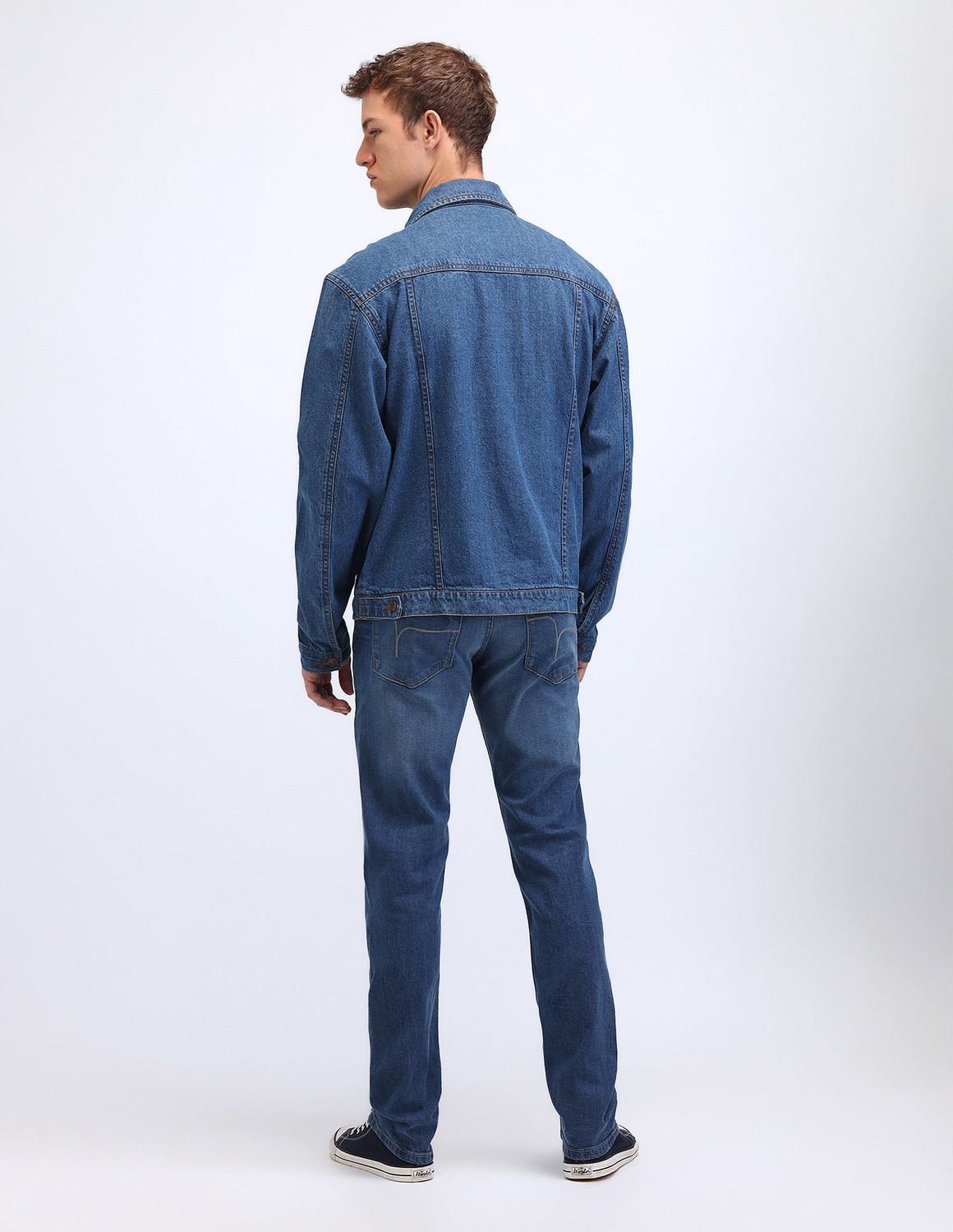 Image of FLYING MACHINE Straight Fit Men Blue Jeans