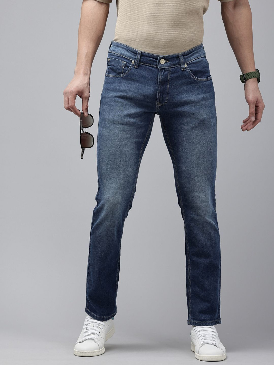 Image of Spykar Slim Men Blue Jeans