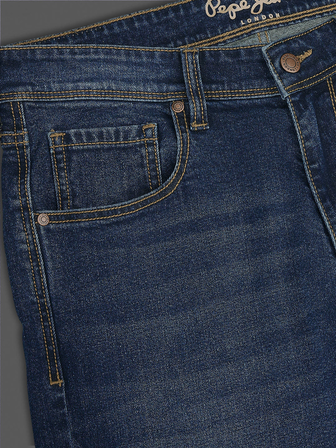 Image of Pepe Jeans Straight Fit Men Green Jeans