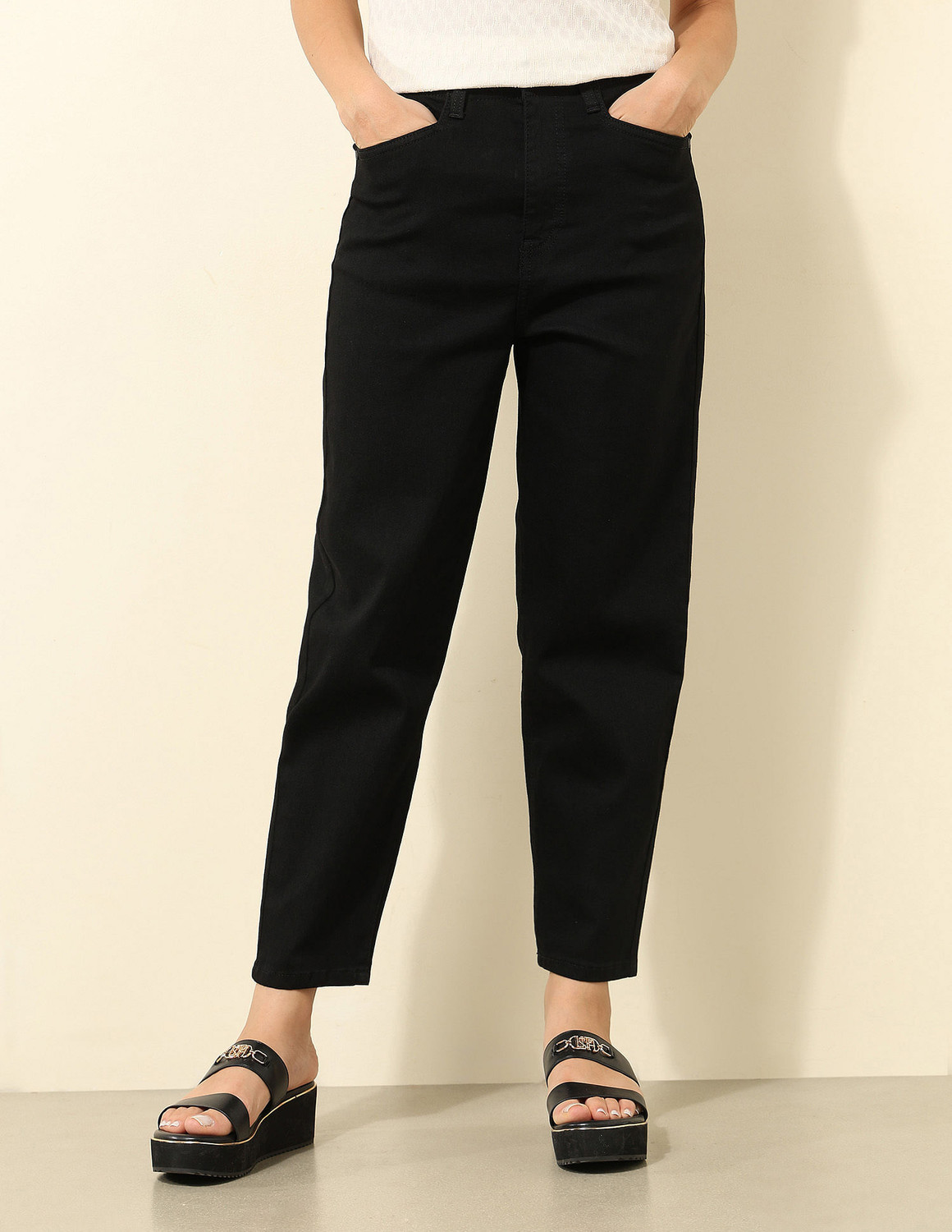 Image of U.S. POLO ASSN. Straight Fit Women Black Jeans