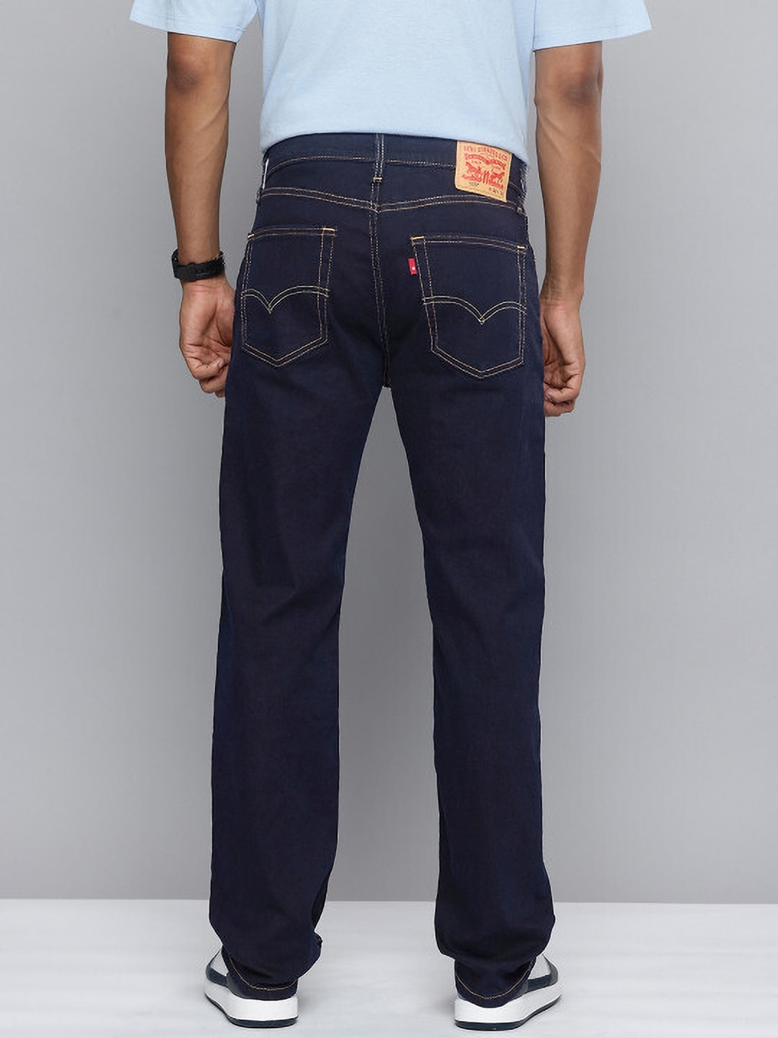 Image of LEVI'S Straight Fit Men Dark Blue Jeans