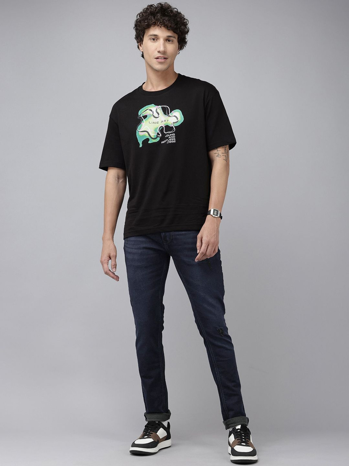 Image of Spykar Skinny Men Blue Jeans