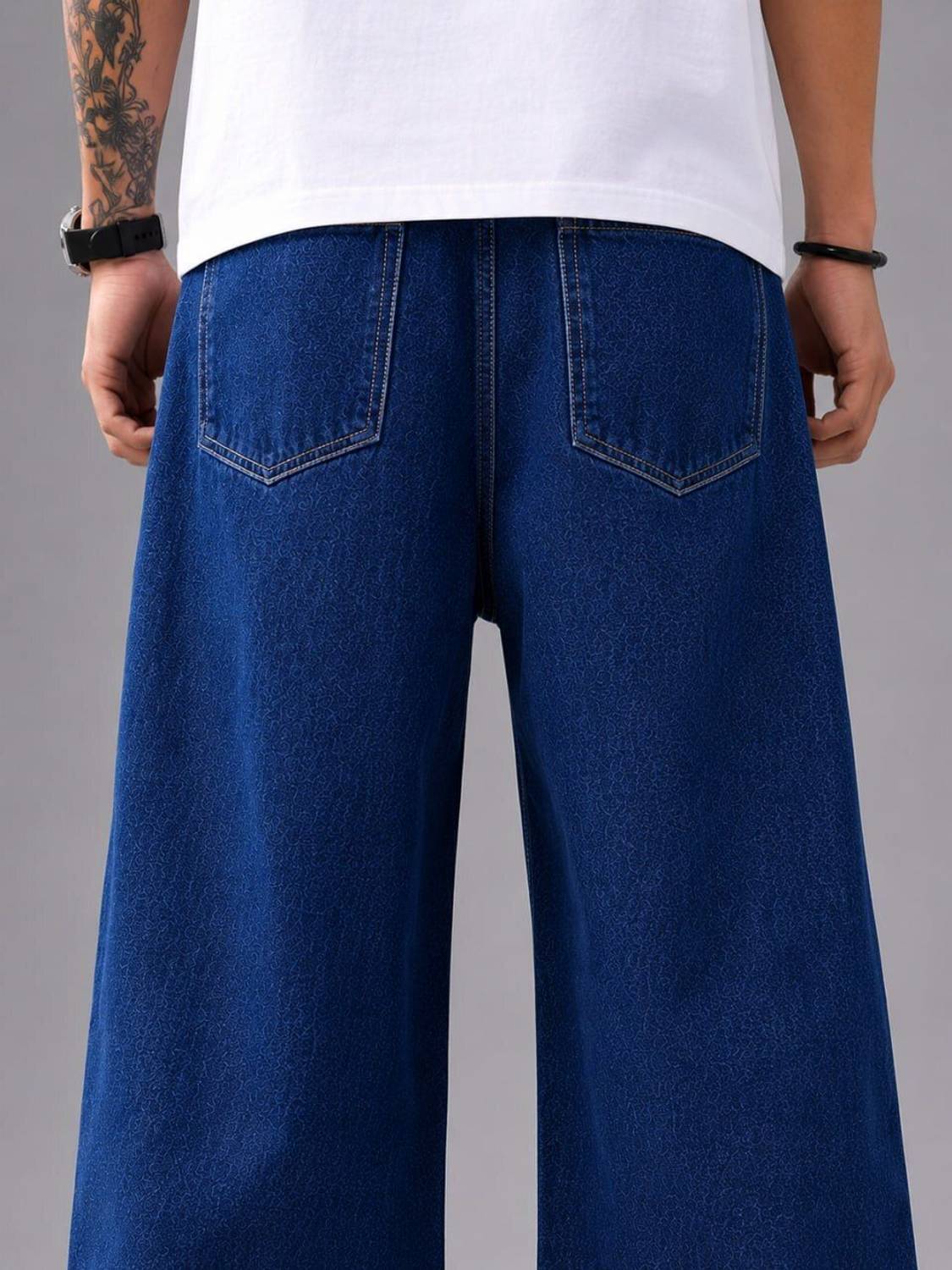 DenSHAH Baggy Fit Men Light Blue Jeans - Image 4