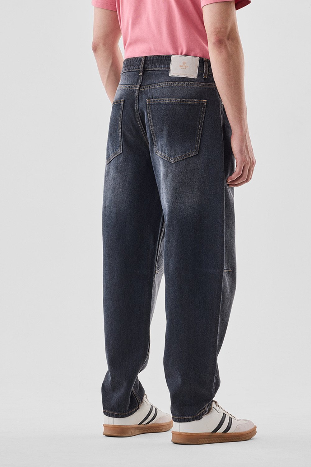 Image of Snitch Relaxed Fit Men Grey, Blue Jeans