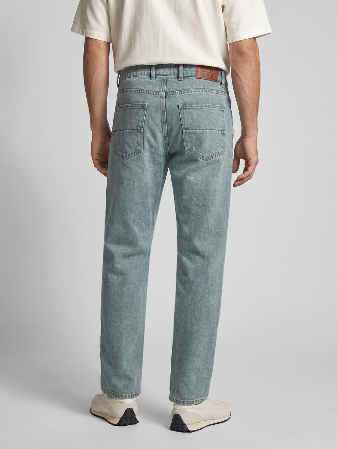 Image of Urbano Fashion Relaxed Fit Men Light Blue Jeans