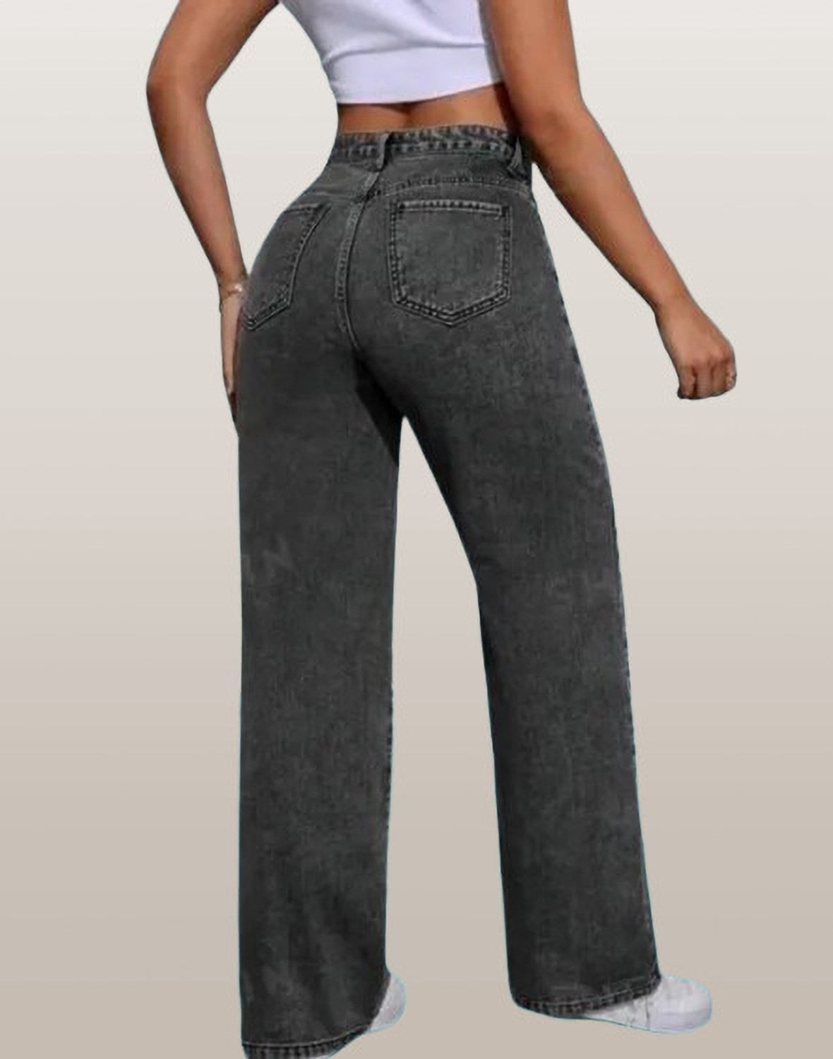 Image of KCM FASHION Straight Fit Women Black Jeans