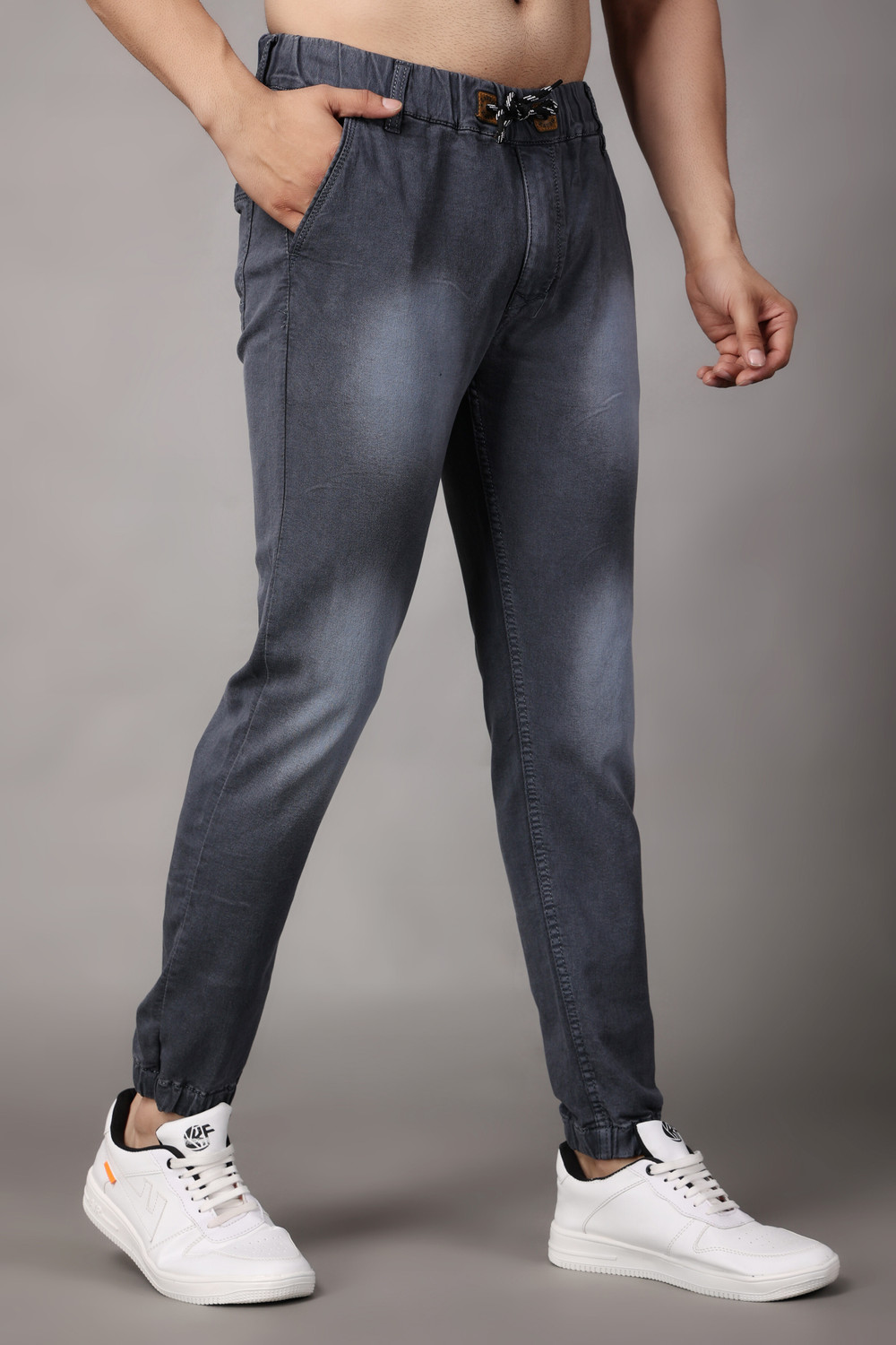 Image of ZAYSH Jogger Fit Men Grey Jeans