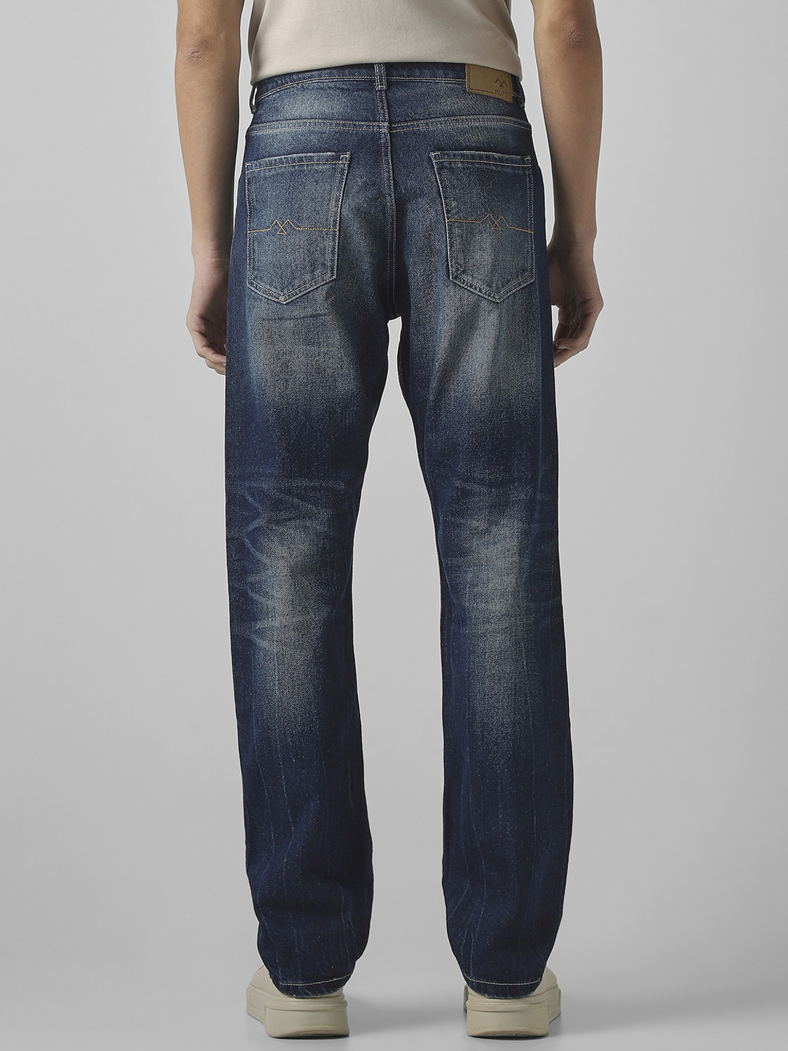 Image of MUFTI Loose Fit Men Blue Jeans