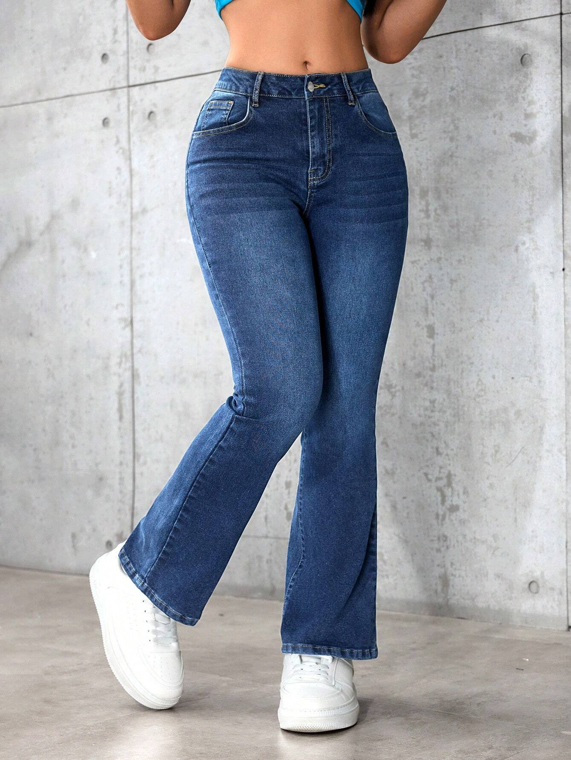 Image of MERCEL Boot-Leg Women Blue Jeans