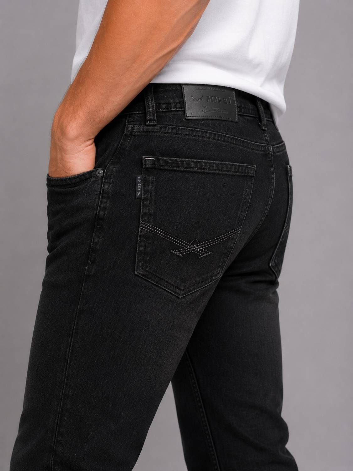 MM-21 Fashion Flared Black Jeans - Image 4