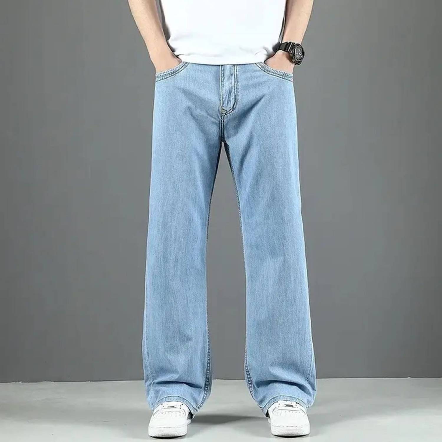 mevan Loose Fit Men Light Blue Jeans