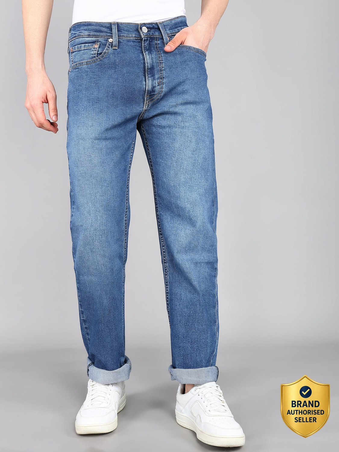 Image of LEVI'S 513 Straight Fit Men Blue Jeans