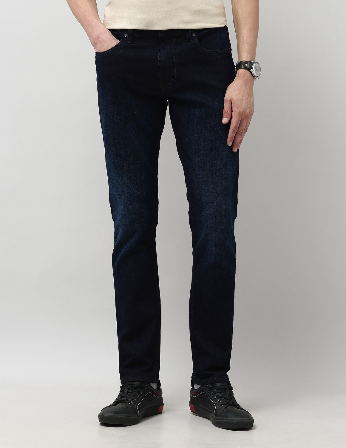 Image of U.S. Polo Assn. Denim Co. Tapered Fit Men Blue Jeans