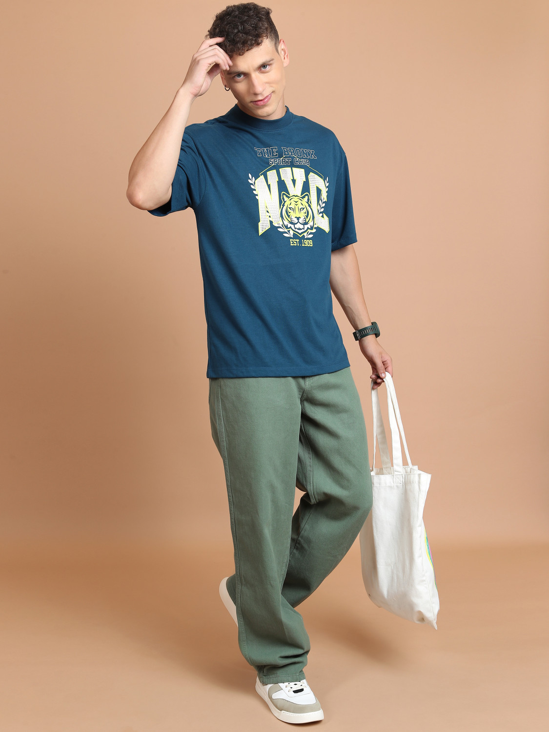 Image of HIGHLANDER Regular Men Green Jeans
