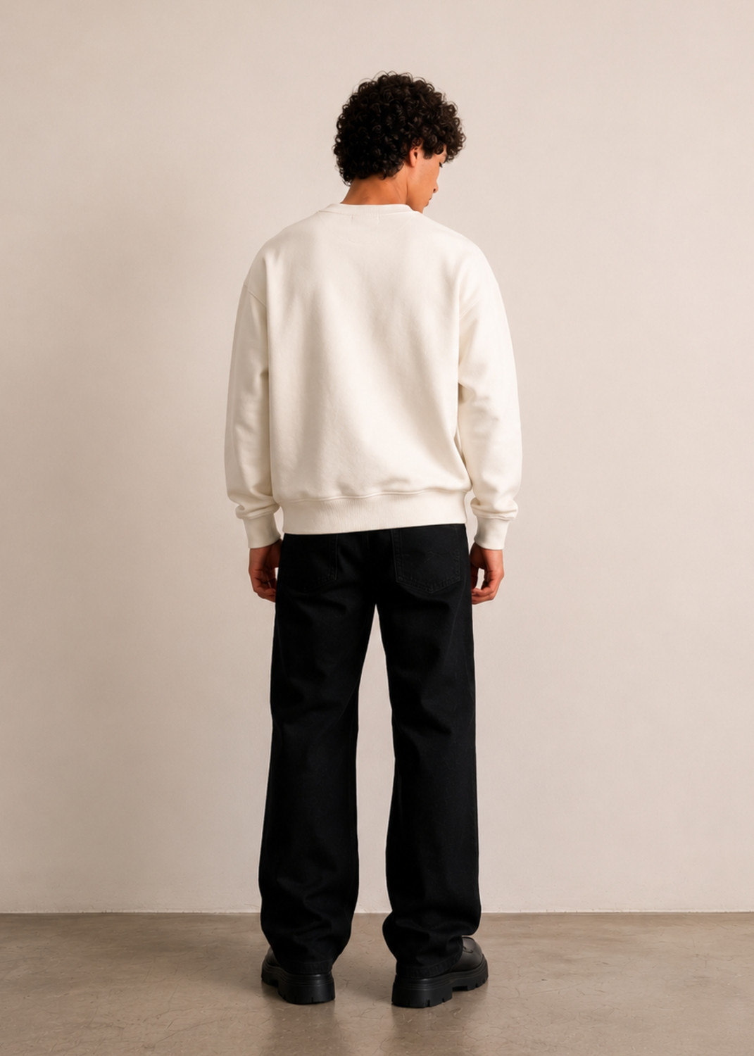 Image of Freakins Baggy Fit Men Black Jeans