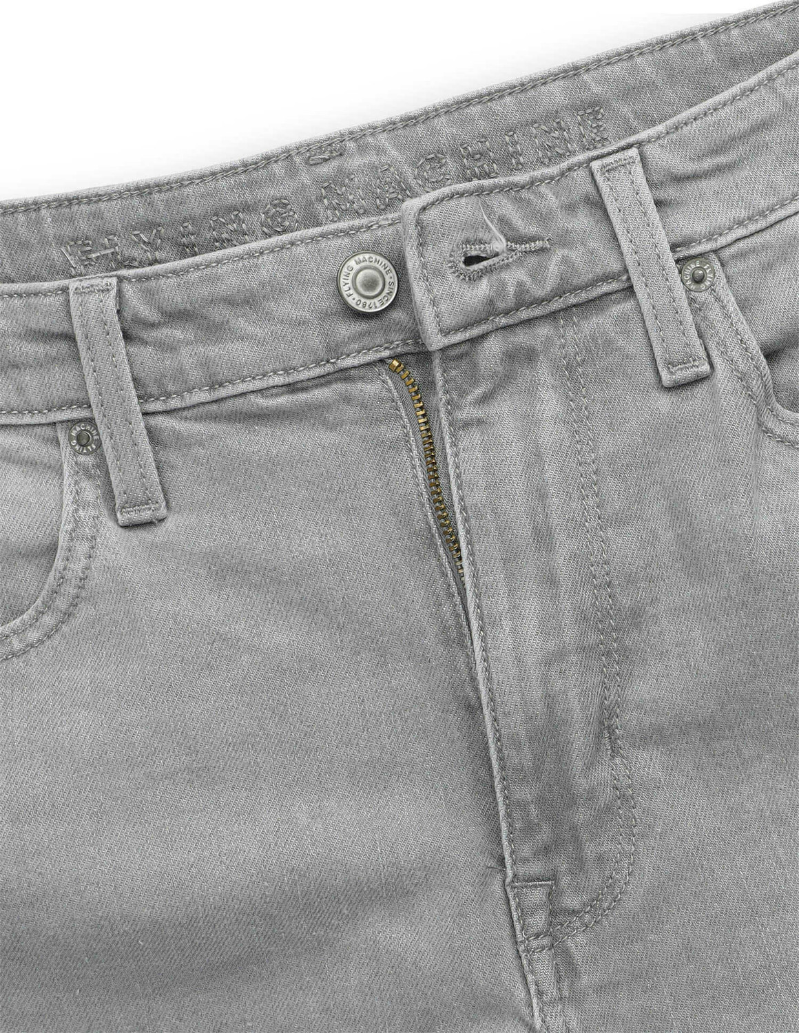Image of FLYING MACHINE Tapered Fit Men Green Jeans