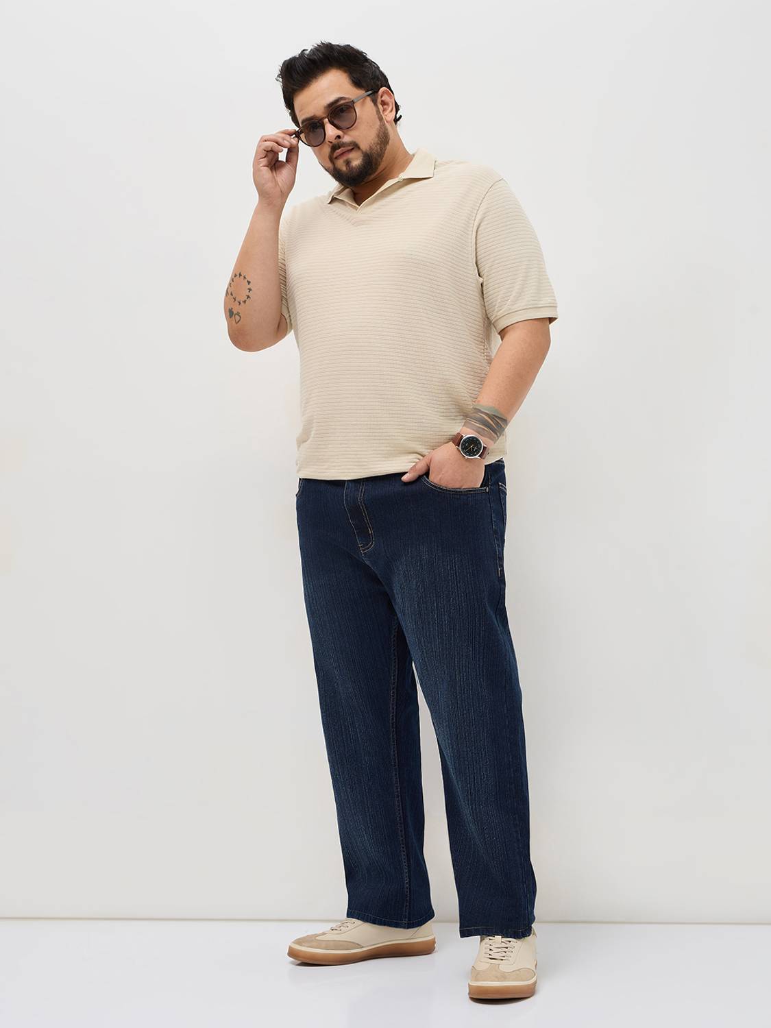 Urbano Plus Straight Fit Dark Blue Jeans - Image 4
