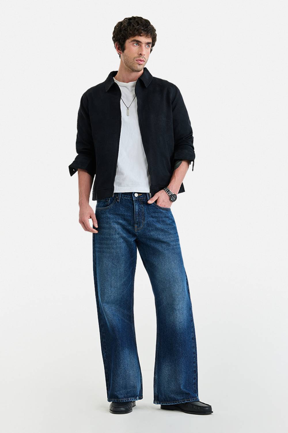 Snitch Flared Men Dark Blue Jeans - Image 3