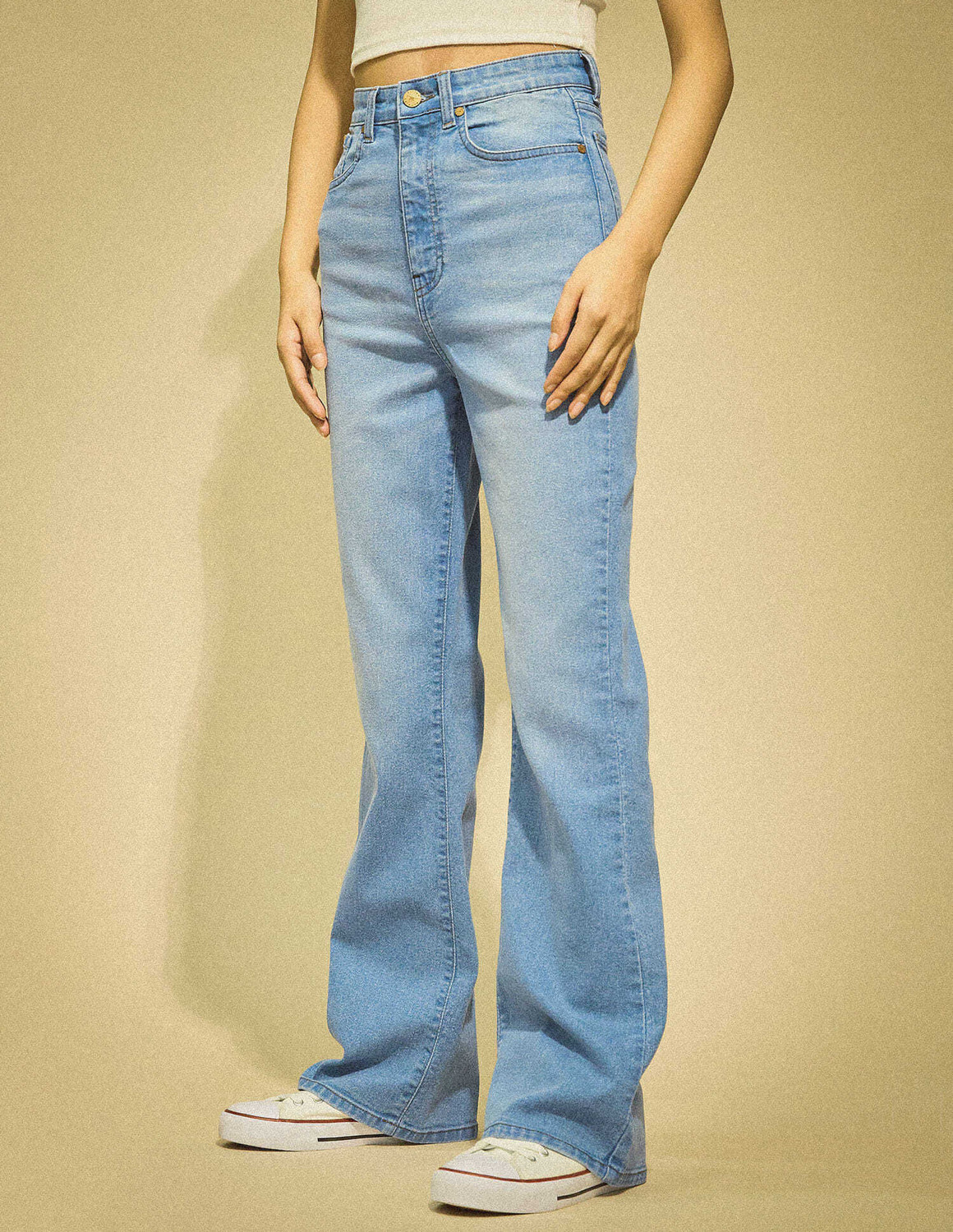 Image of FLYING MACHINE Boot-Leg Women Blue Jeans