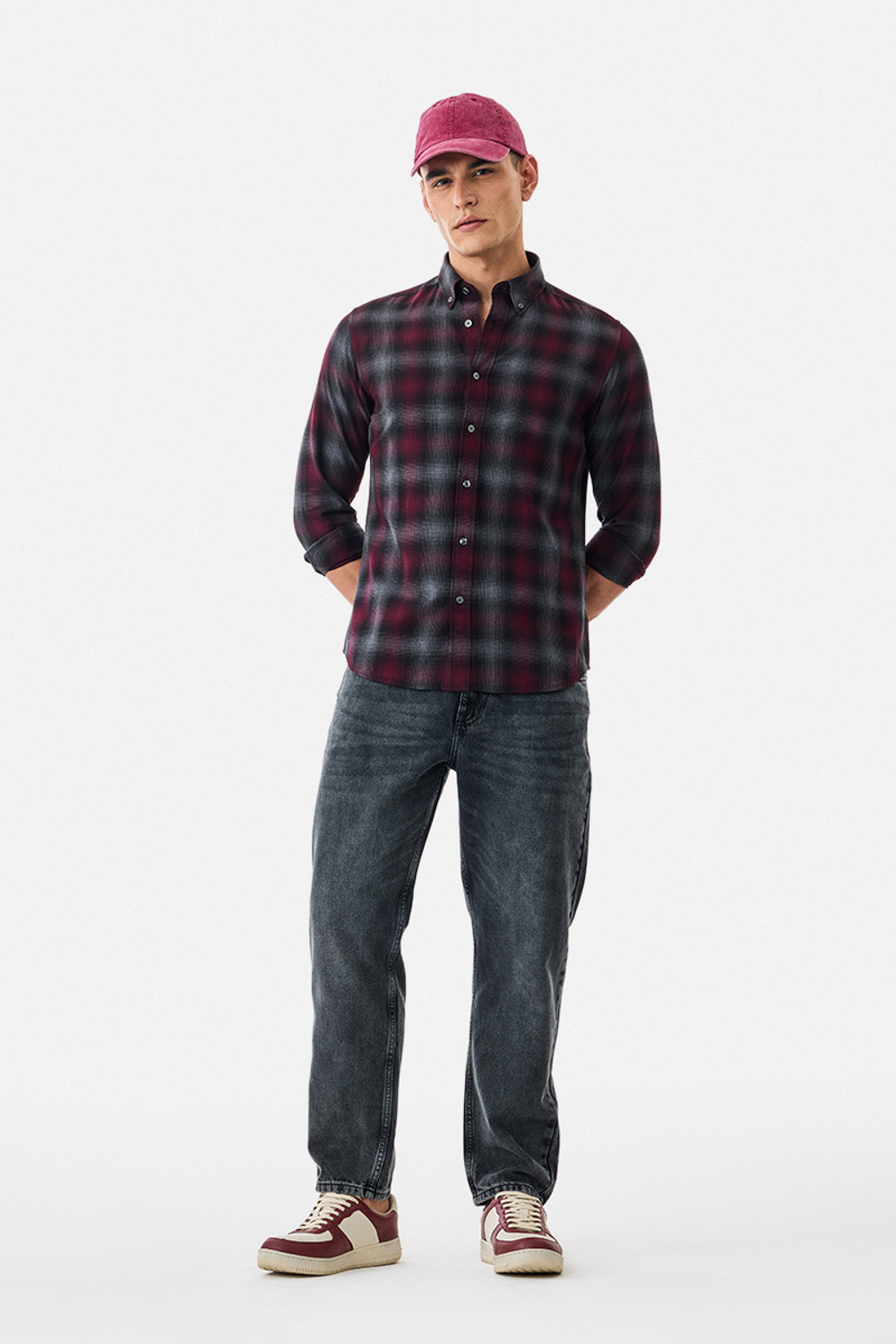Image of Snitch Relaxed Fit Men Dark Grey Jeans