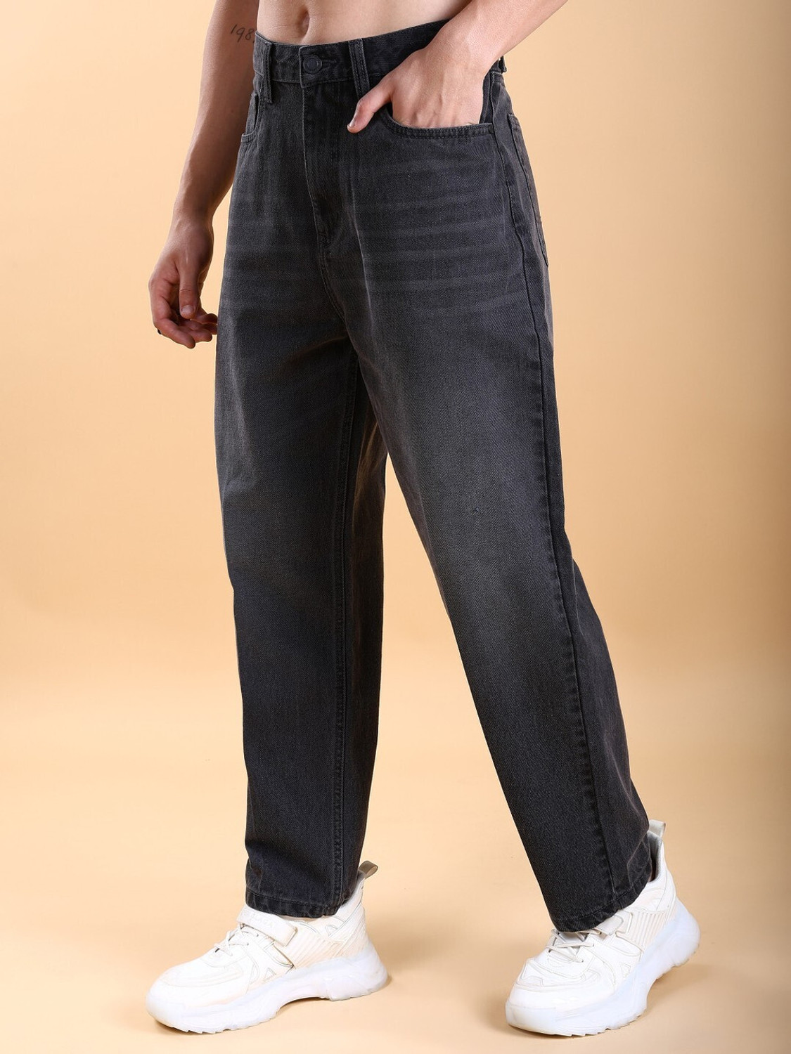 Image of Sobbers Straight Fit Men Grey Jeans