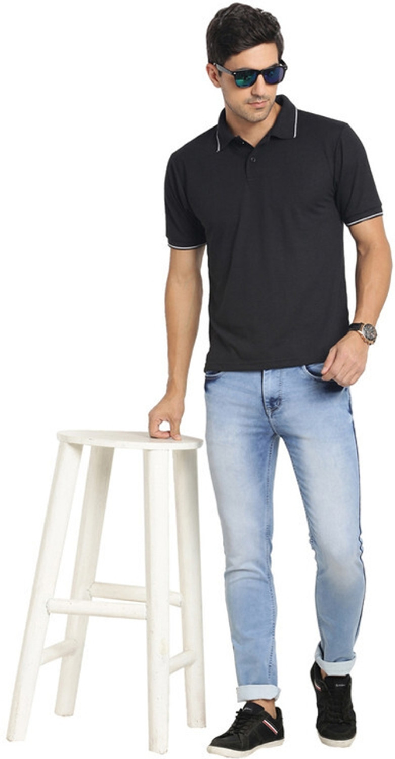 Image of TURTLE Tapered Fit Men Blue Jeans