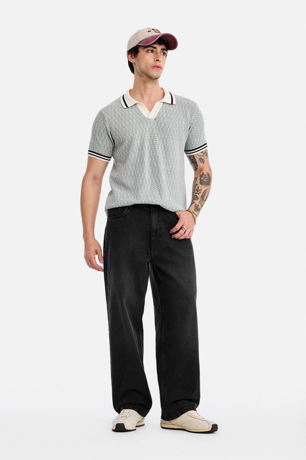 Snitch Baggy Fit Men Black Jeans - Image 2
