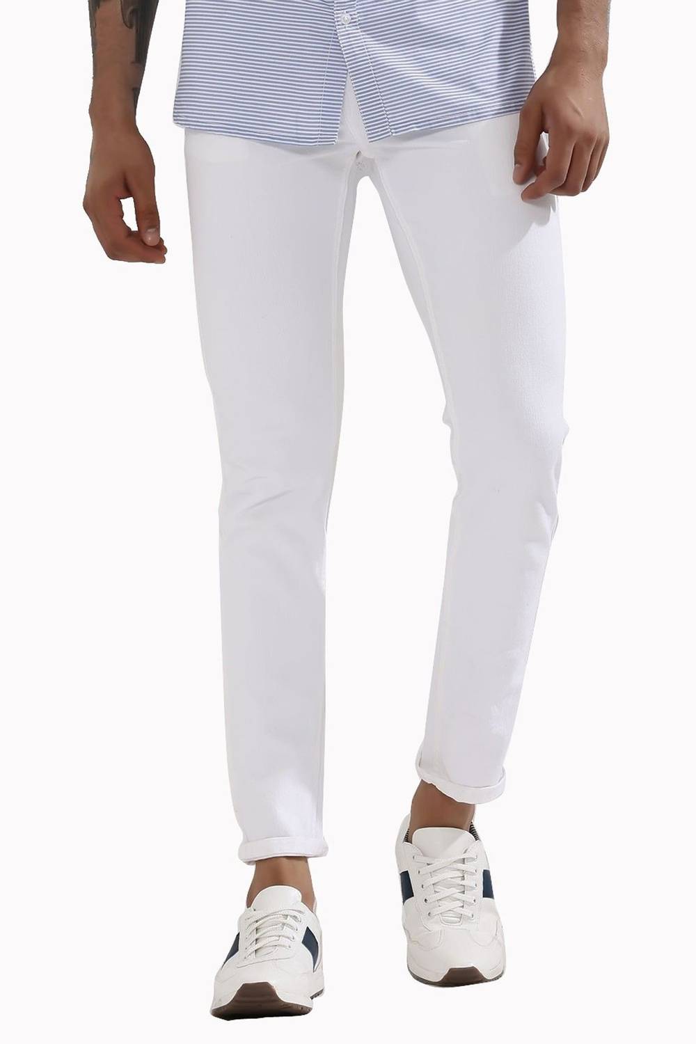 CALCIUM Slim Men White Jeans