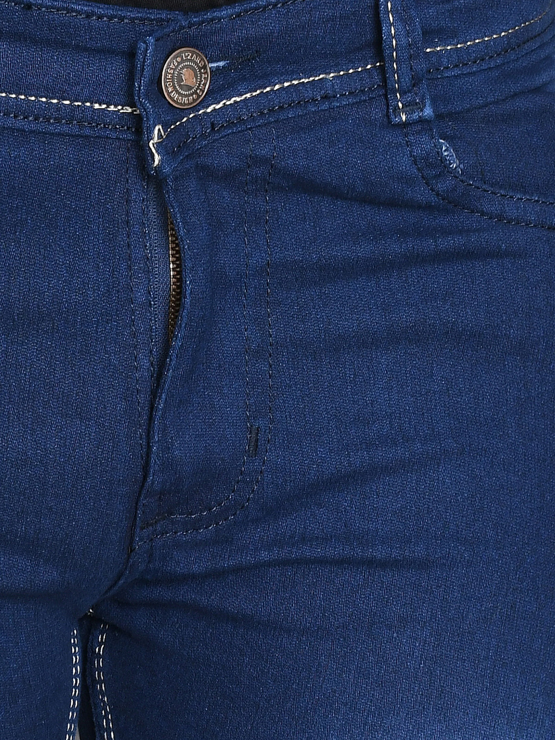 Image of Lzard Slim Men Dark Blue Jeans