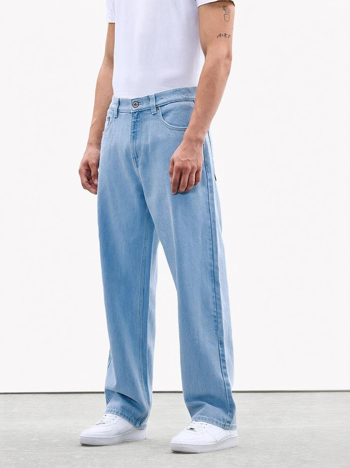 Image of Snitch Loose Fit Men Light Blue Jeans