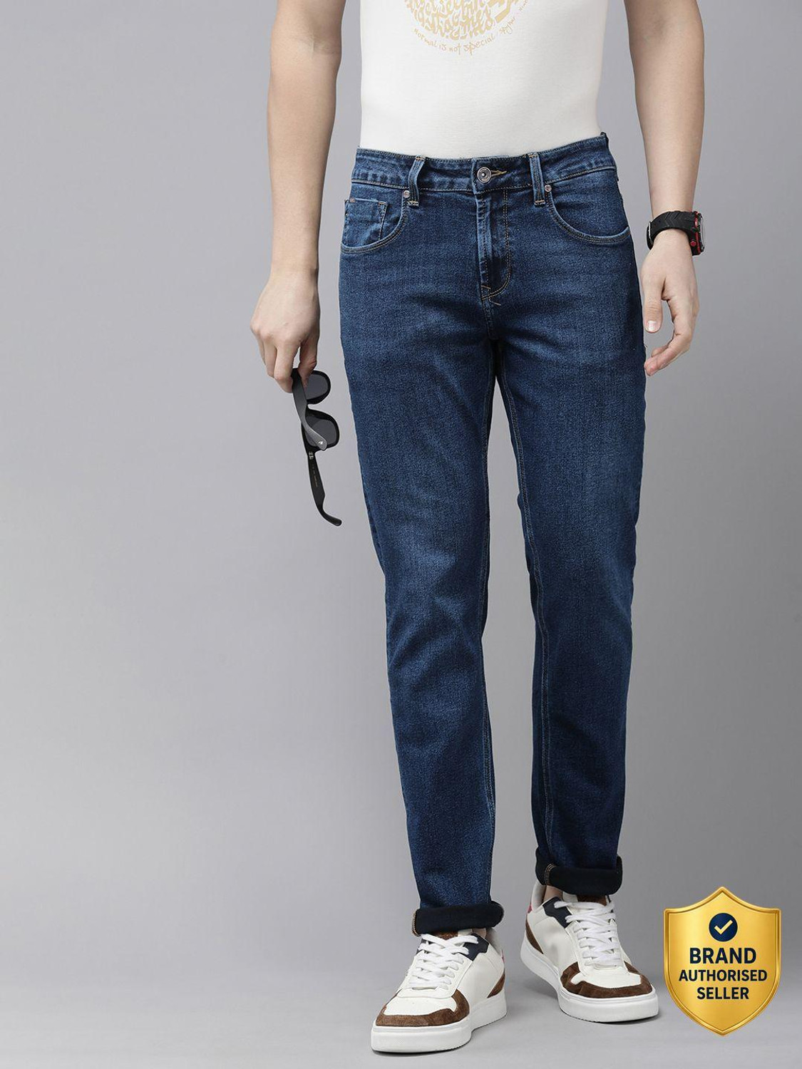 Image of Spykar Skinny Men Blue Jeans