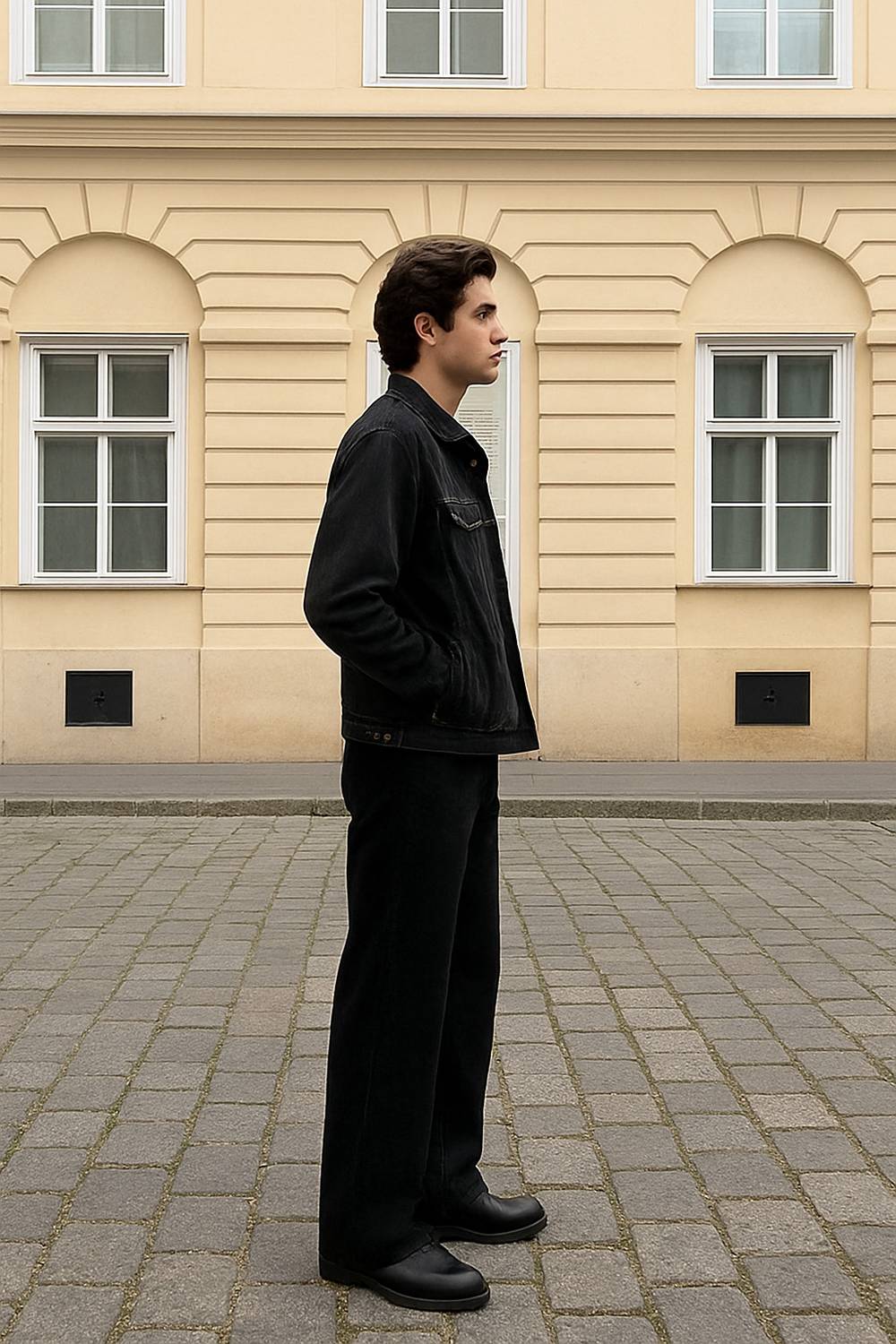 LEVORCE Loose Fit Black Jeans - Image 3