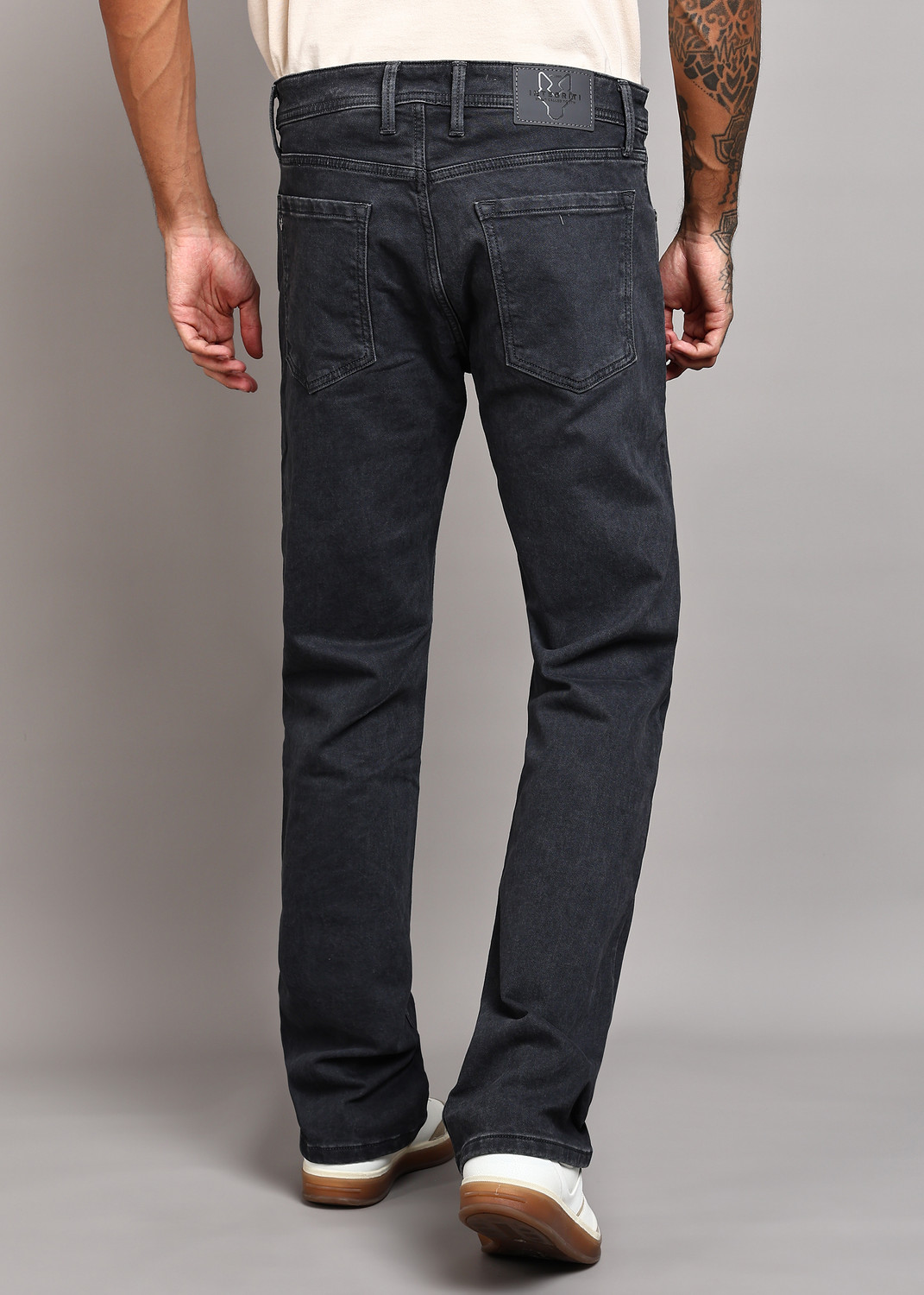 Image of INTEGRITI Men Boot-Leg Mid Rise Grey Jeans