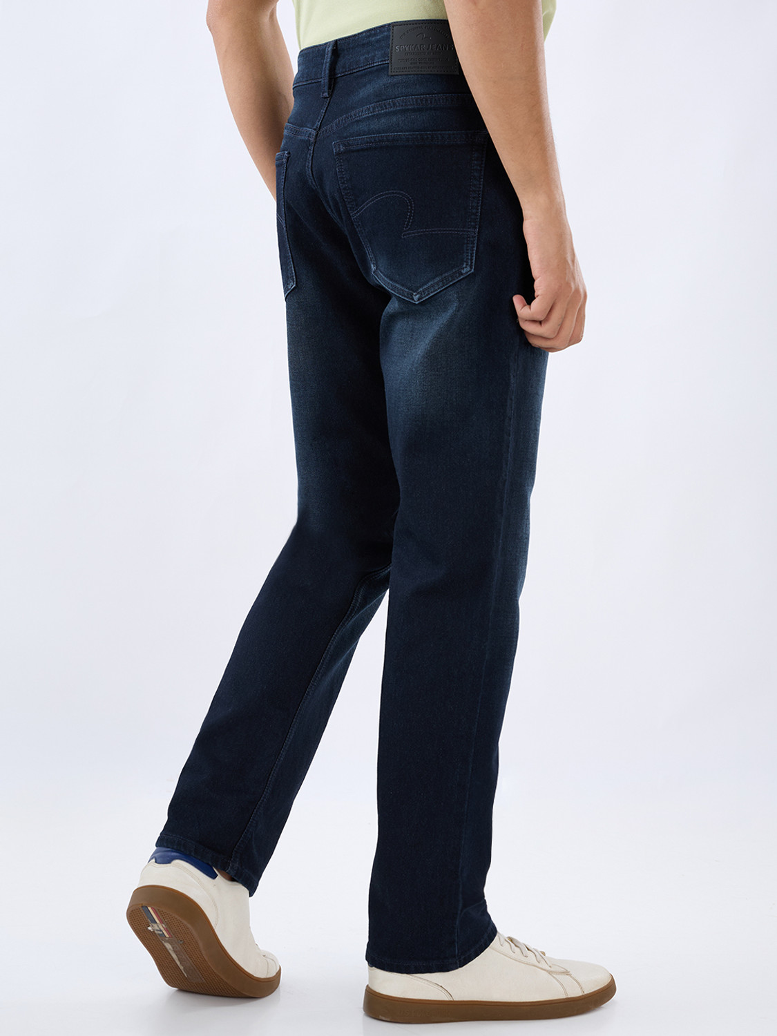 Image of Spykar Relaxed Fit Men Black Jeans