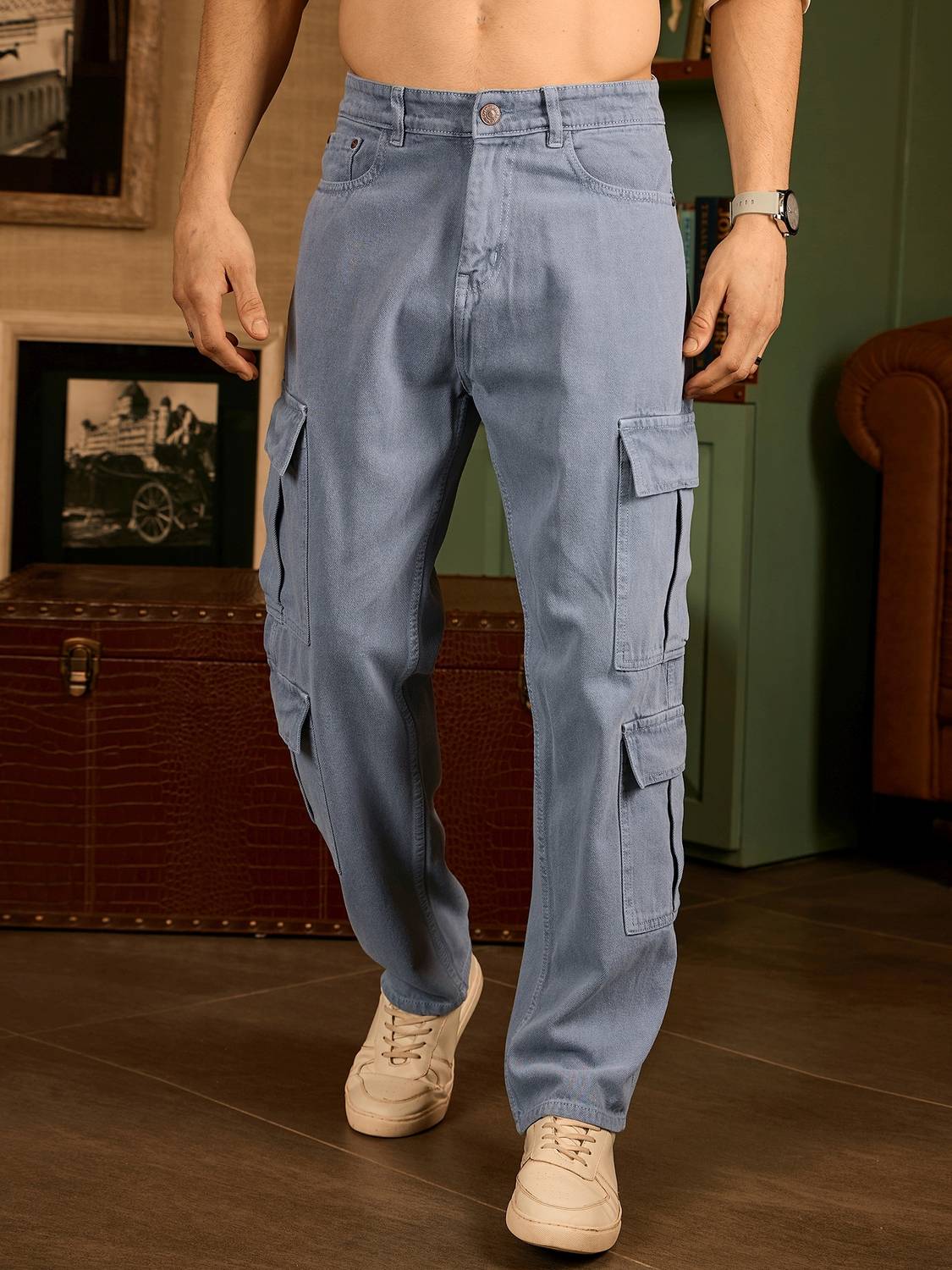 DENNISON Relaxed Fit Men Grey Jeans - Image 1