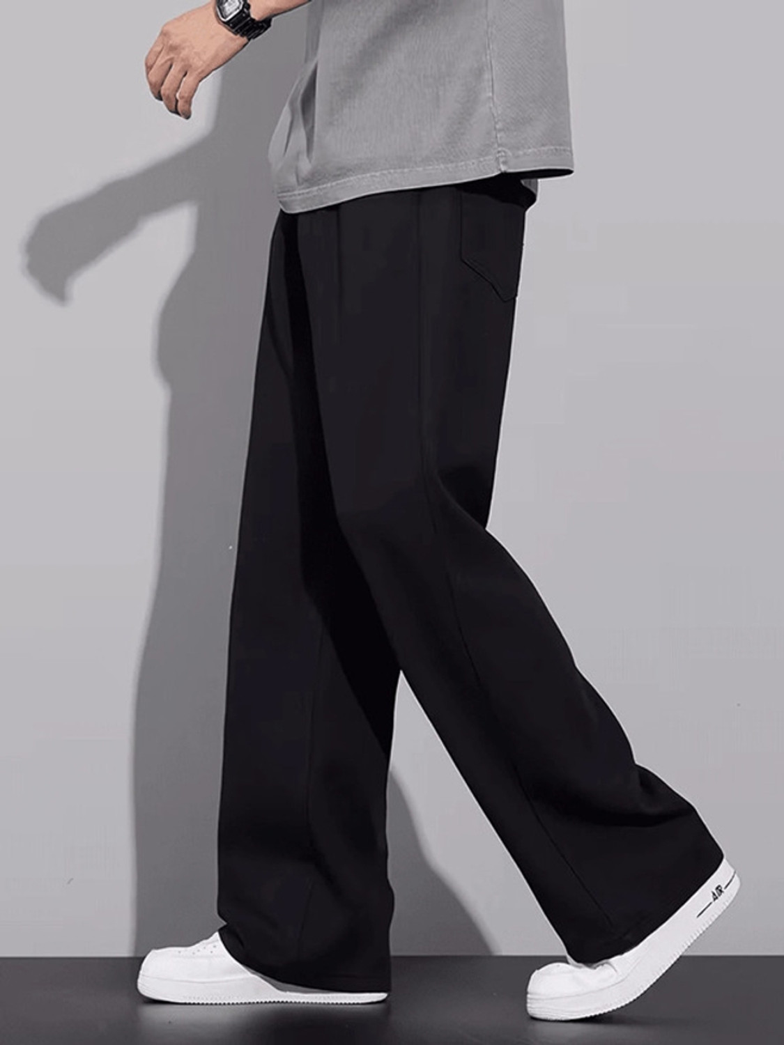 Image of BLACK REY Loose Fit Men Black Jeans